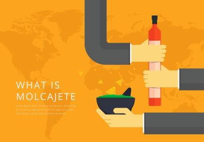 دانلود وکتور ملاسیت تهیه غذای سنتی مکزیکی با ابزار آسیاب تصویر برداری متنی قابل ویرایش