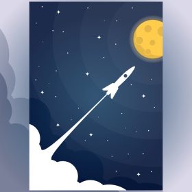 دانلود وکتور پرنده موشک در ستاره به ماه کامل تصویر طرح مسطح مجموعه کامل برای هر نوع طرح دیگری لایه لایه کاملا قابل ویرایش حاوی فایل های گرافیکی ai eps و svg