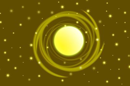 دانلود وکتور نیم تنه پس زمینه کهکشان فضایی با گرادیان زرد و قهوه ای