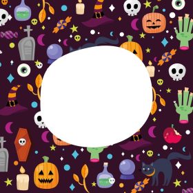 دانلود وکتور پس زمینه الگوی هالووین با فضایی برای طرح وکتور متن