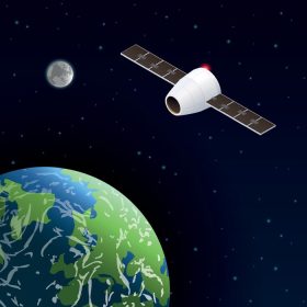 دانلود وکتور ترکیب ماهواره فضایی مدرن