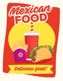 دانلود وکتور پوستر غذای مکزیکی