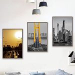 دانلود چشم انداز پل چوبی در بندر بین طلوع آفتاب