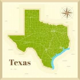 دانلود وکتور نقشه شهر تگزاس روی کاغذ