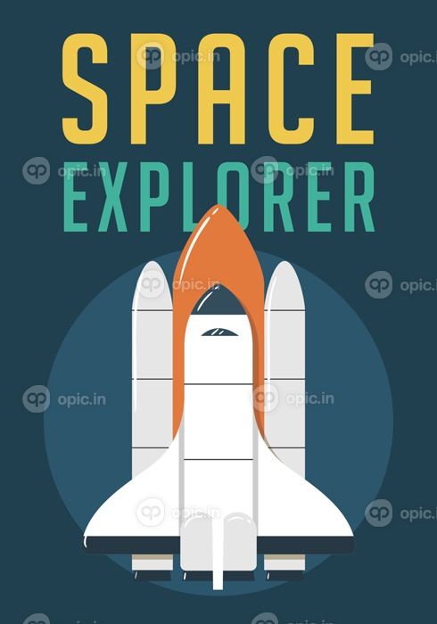 دانلود وکتور موشک کاوشگر فضا