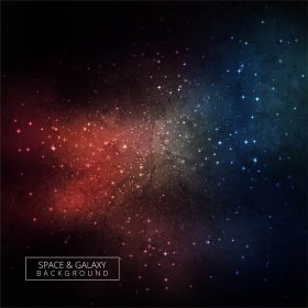 دانلود وکتور فضای کهکشان پس زمینه رنگارنگ با وکتور طرح غبار ستاره ای سحابی