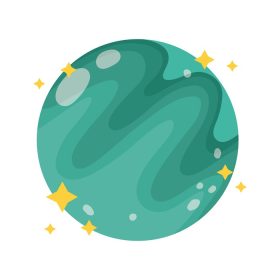 دانلود وکتور فضا سیاره نجوم ماجراجویی کهکشان کارتونی به سبک تخت