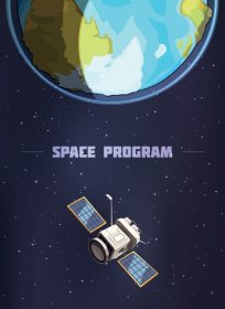 دانلود وکتور پوستر برنامه فضایی