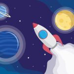 دانلود وکتور گیاه در گلدان جدا شده در پس زمینه سفید