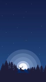 دانلود وکتور شب پرستاره با پس زمینه ماه کامل