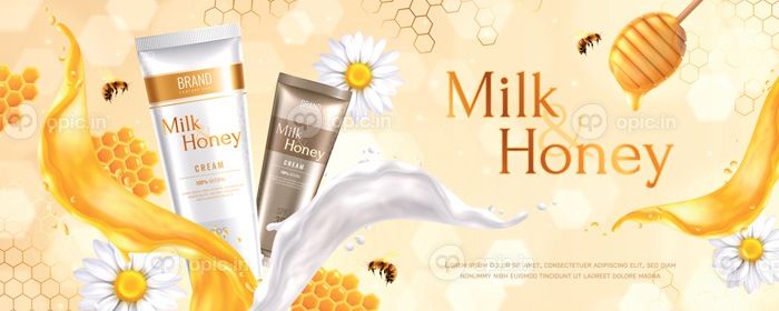 دانلود وکتور شیر عسل ترکیب واقعی