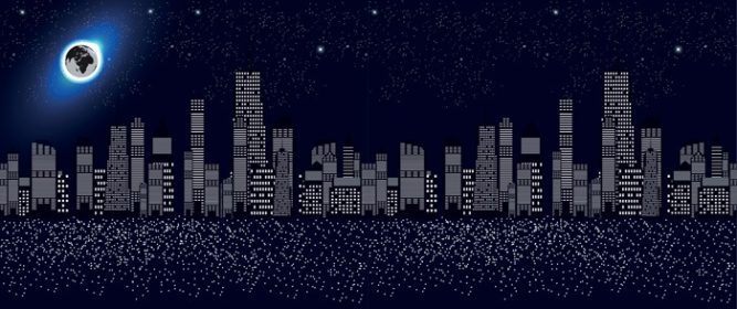 دانلود وکتور الگوی بدون درز وکتور تصویر شبح شهرها