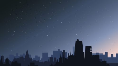 دانلود وکتور شهر در شب