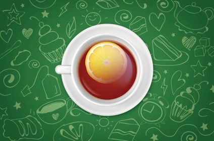 دانلود وکتور چای ترکیب واقعی
