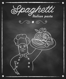 دانلود وکتور طراحی منوی غذای اسپاگتی ایتالیایی