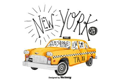 دانلود وکتور رایگان تاکسی نیویورک به صورت وکتور برای دانلود در دسترس است