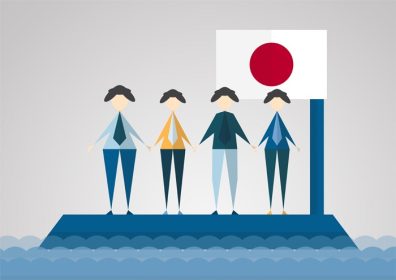 دانلود تصویر برداری وکتور در مفهوم سیل در کشور ژاپن دعا برای ژاپنی ها در شهر تاکاتسوکی