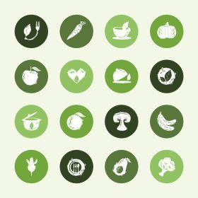 دانلود وکتور غذای گیاهی سبز