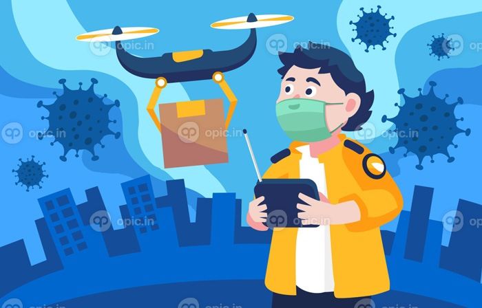 دانلود وکتور untact drone tech