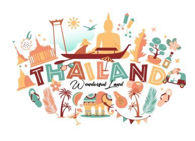 دانلود مجموعه وکتور نمادهای تایلند