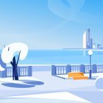 دانلود وکتور پوستر با آیکون قهوه ساز