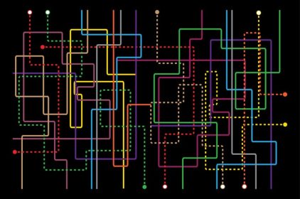 دانلود وکتور نقشه لوله مترو حمل و نقل شهر طرح شبکه ای وکتور