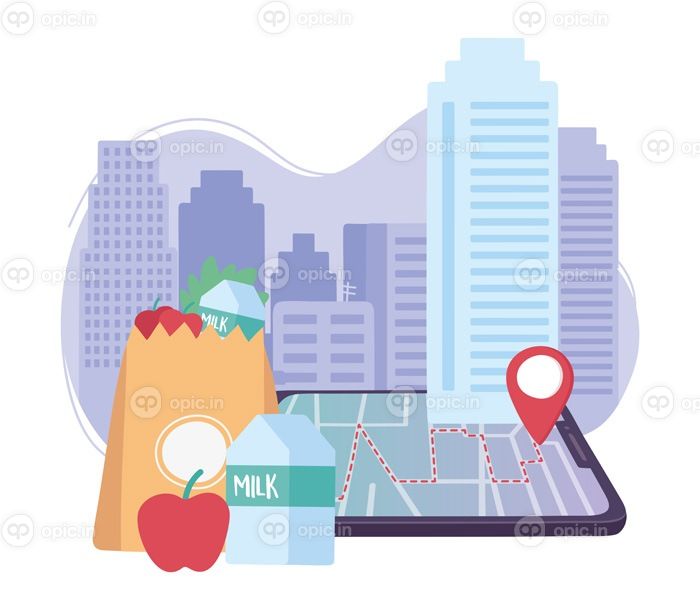 دانلود وکتور کووید ویروس کرونا سرویس تحویل تلفن هوشمند