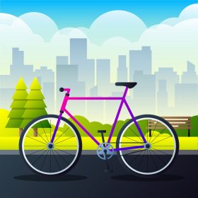 دانلود وکتور دوچرخه شهری ورزشی در جاده پارک وکتور مجموعه ای عالی برای هر نوع طرح دیگری بصورت لایه لایه کاملا قابل ویرایش حاوی فایل های گرافیکی ai eps و svg