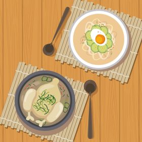 دانلود وکتور دو آیکون غذای کره ای