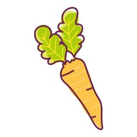 دانلود وکتور هویج سبزیجات تازه خط غذا و نماد پر