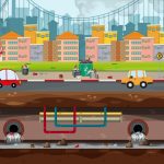 دانلود وکتور پترن بدون درز با دایناسورهای زیبا و فونت در پس زمینه سفید