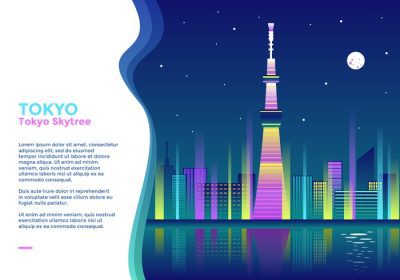 دانلود وکتور چشم انداز زیبا وکتور توکیو skytree سبک تخت مدرن درجه بندی بیشتر نورپردازی بیشتر مناسب برای تور و سفر شما هدر وب کسب و کار یا سایر تصاویر