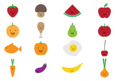 دانلود آیکون وکتور آیکون غذای سالم بچه ها در مجموعه برای هر دارایی گرافیکی آنلاین و آفلاین مناسب برای طرح آیکون منوی کودکان بر روی پوستر یا بنر بروسور
