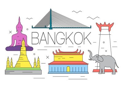 دانلود مجموعه وکتور بناهای تاریخی بانکوک به سبک خط نازک امیدوارم بتوانید از آن در پروژه بعدی خود استفاده کنید