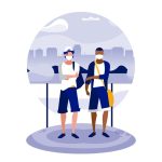 دانلود مجموعه ای از عناصر حزب هالووین مبارک. متن کلاسیک دست کشیده شده برای کارت دعوت نامه یا کارت پستال، پوستر و یا نسخه چاپی