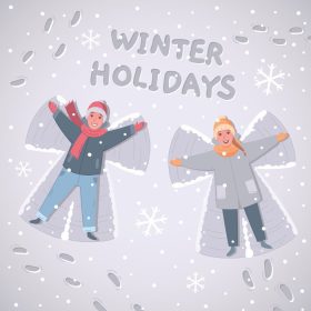 دانلود وکتور ترکیب کارتونی تعطیلات زمستانی