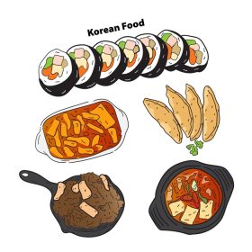دانلود وکتور تصویر غذای کره ای