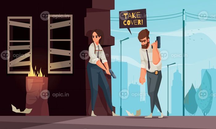 دانلود وکتور ترکیب پلیس مسلح کارآگاه