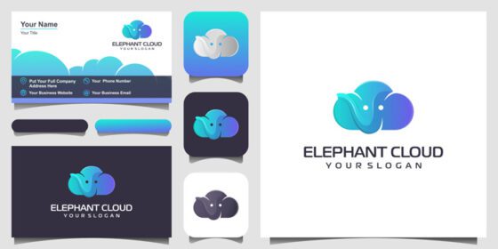 دانلود لوگو ترکیبی از ابر و طراحی لوگو فیل