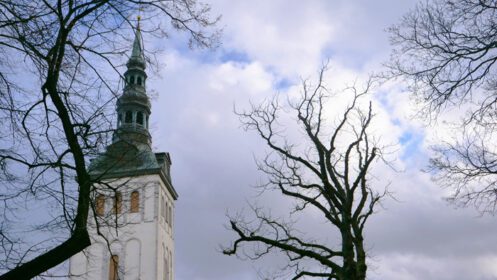 دانلود عکس معماری چشم انداز مرکز تاریخی شهر قدیمی تالین استونی