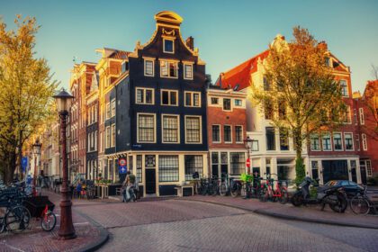 دانلود عکس صحنه زیبای آرام شهر آمستردام