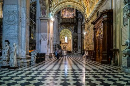 دانلود عکس برگامو لومباردی ایتالیا کلیسای جامع سنت الکساندر در
