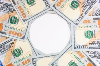 دانلود عکس پس زمینه اسکناس دلار آمریکا با دایره سفید