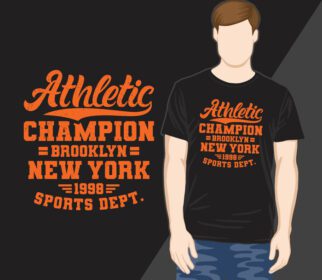 دانلود طرح تی شرت تایپوگرافی قهرمان ورزشی