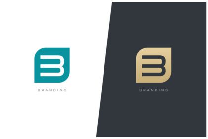 دانلود لوگو b حرف آرم نماد وکتور مفهوم علامت تجاری جهانی ب