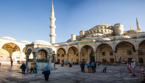 دانلود عکس بوقلمون استانبول سلطان احمد کامی به نام مسجد آبی