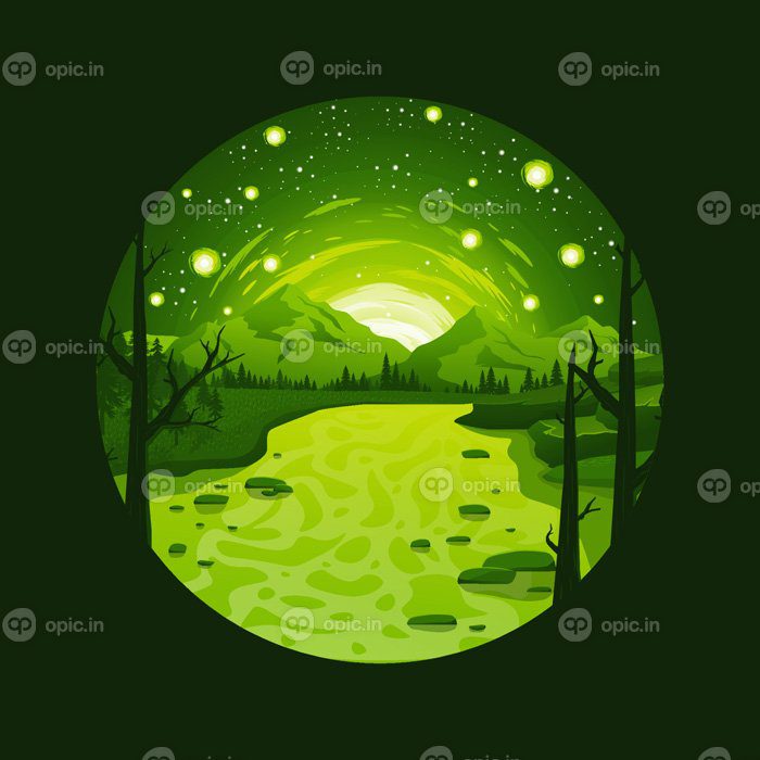 دانلود لوگو زیبایی وکتور منظره کوهستان طراحی لوگو