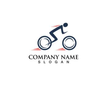 دانلود لوگو نماد دوچرخه دوچرخه وکتور علامت مفهومی دوچرخه سواری برای مسیر دوچرخه جدا شده در پس زمینه سفید