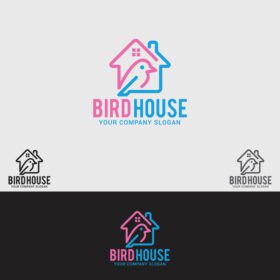 دانلود قالب لوگو وکتور طراحی لوگو خانه پرنده