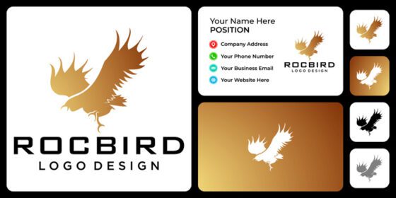 دانلود لوگو طراحی لوگو پرنده با قالب کارت ویزیت